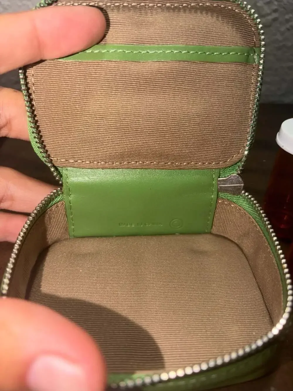 Coach Key Lime Green Leather Pill Case